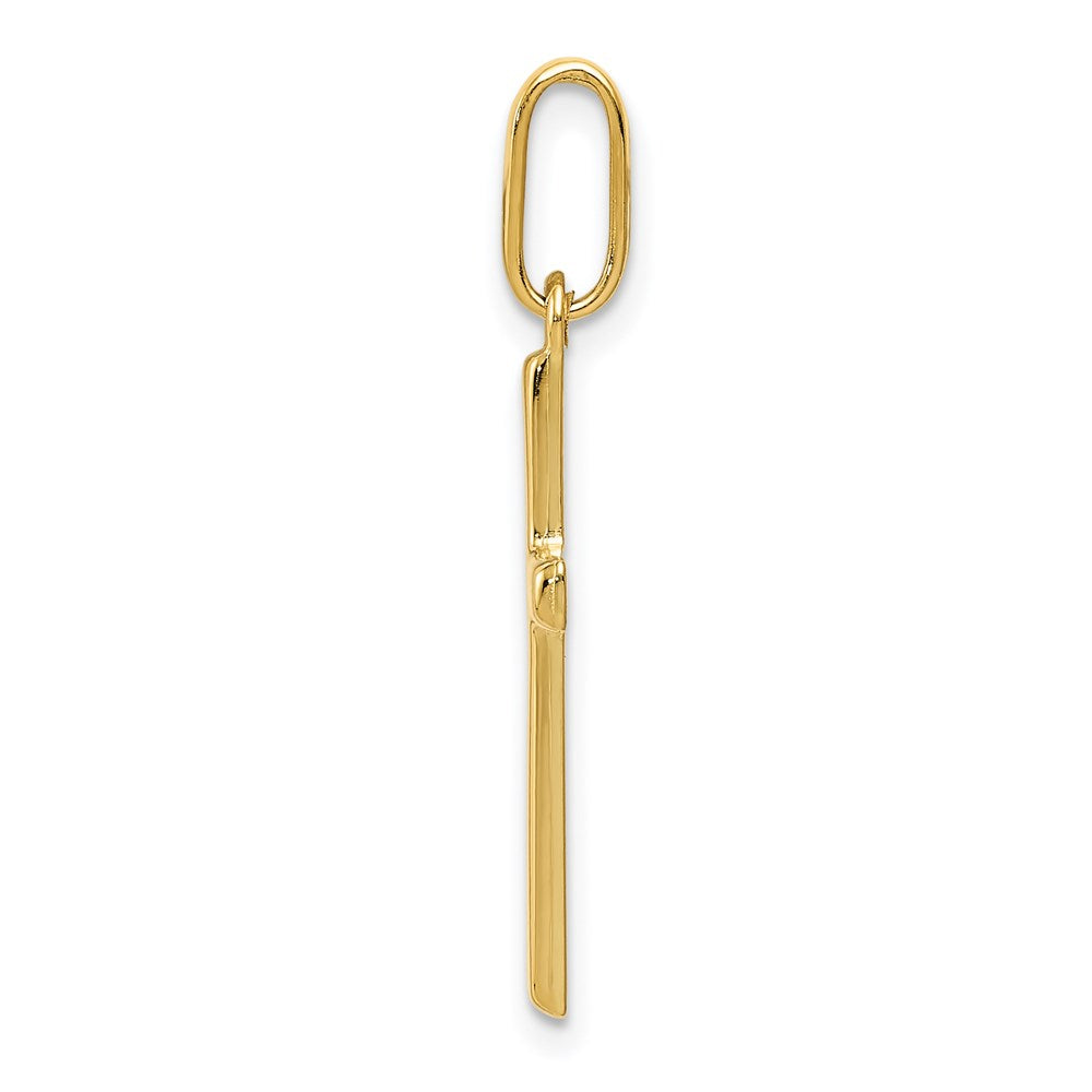 Gold Polished Latin Cross Pendant