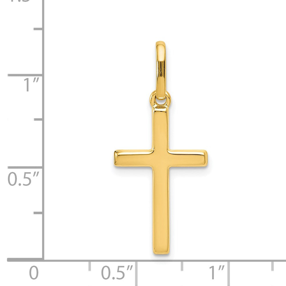 Gold Polished Latin Cross Pendant