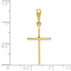 14k Polished Cross Pendant