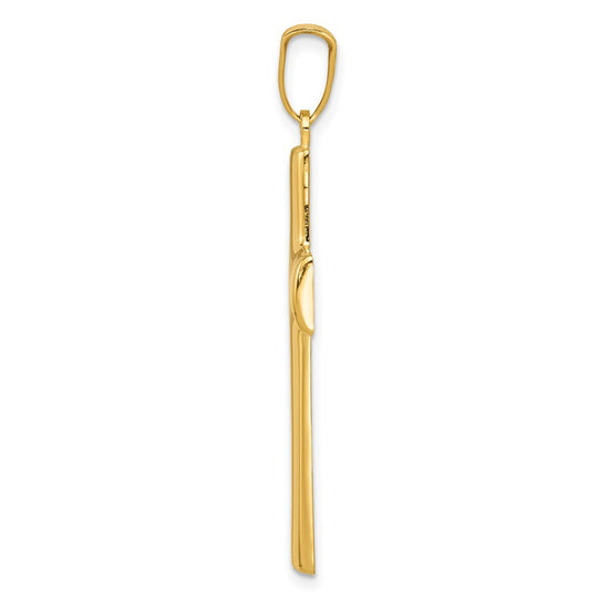 Gold Polished Latin Cross Pendant