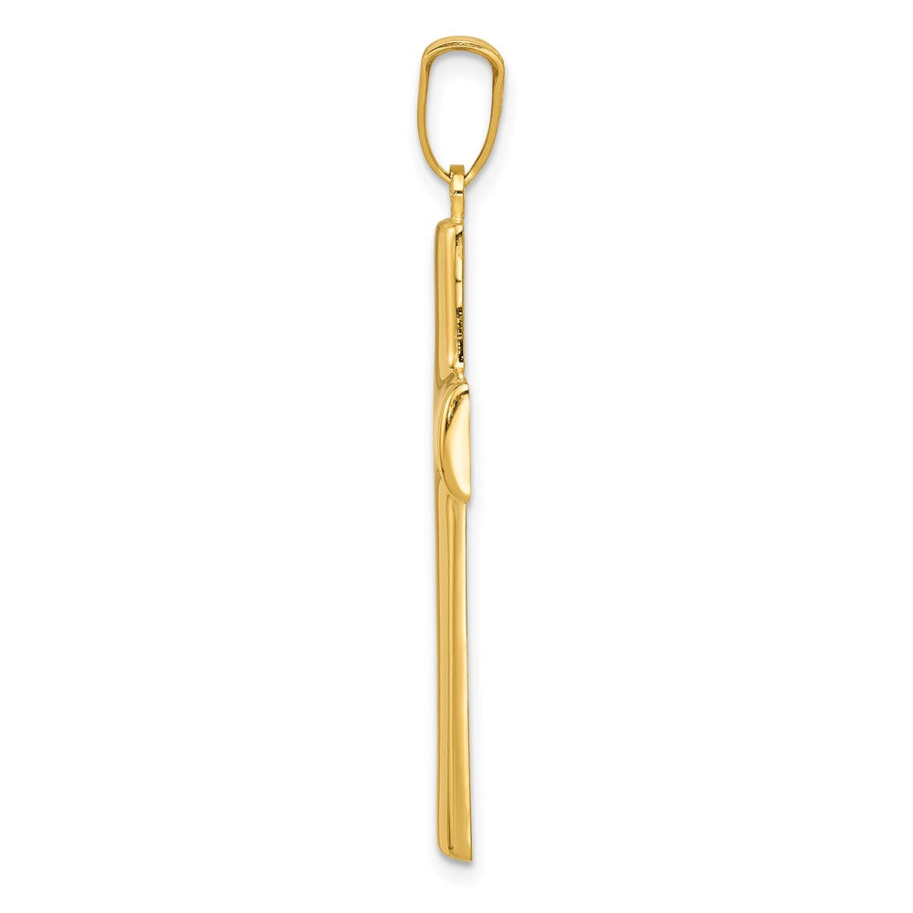 Gold Polished Latin Cross Pendant