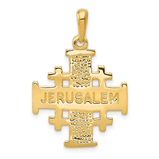 Gold Jerusalem Cross Pendant