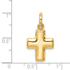 14k Puffed Cross Charm