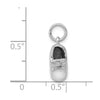 14k 3-D White Gold Baby Shoe Charm