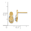 Gold Sandal Post Earrings