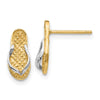 Gold Sandal Post Earrings