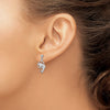 Gold Dolphin Dangle Post Earrings