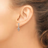 Gold Music Note Dangle Post Earrings