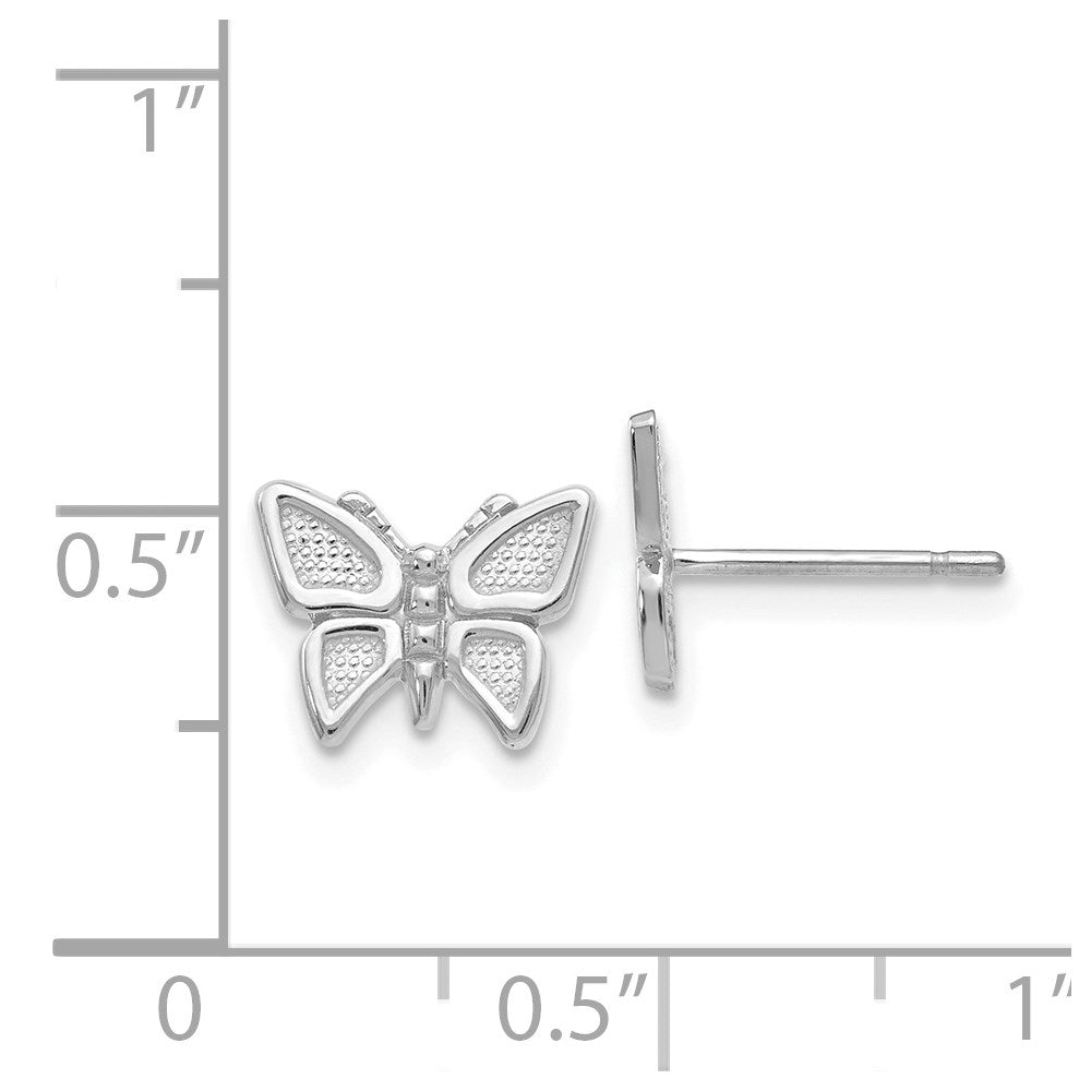 Gold Butterfly Post Earrings