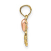 14k Two-tone MOM with Heart Pendant