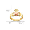 14k Two-tone Claddagh Size 1 Baby / Childs Ring