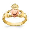 14k Two-tone Claddagh Size 1 Baby / Childs Ring