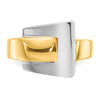 14k Two-tone Polished Buckle Ring