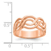 Gold Polished Infinity Rings