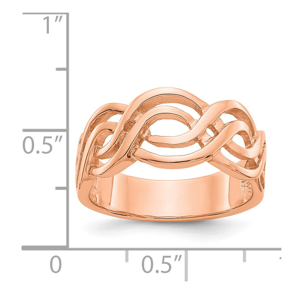 Gold Polished Infinity Rings