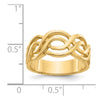 Gold Polished Infinity Rings
