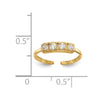 Gold Polished CZ Toe Ring