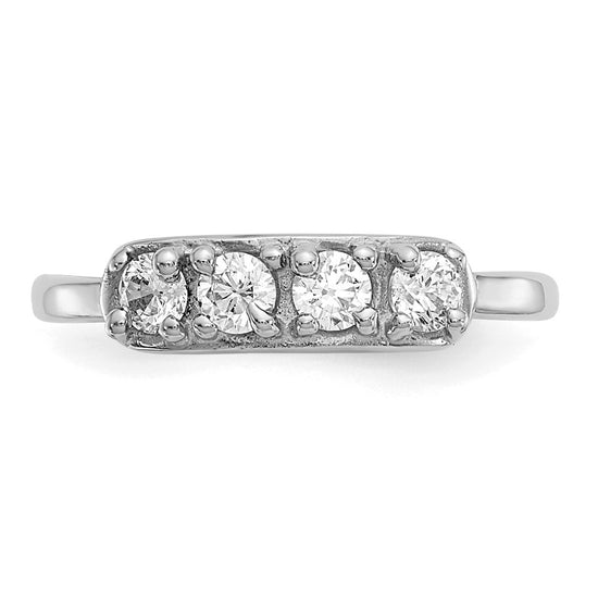Gold Polished CZ Toe Ring