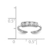 Gold Polished CZ Toe Ring