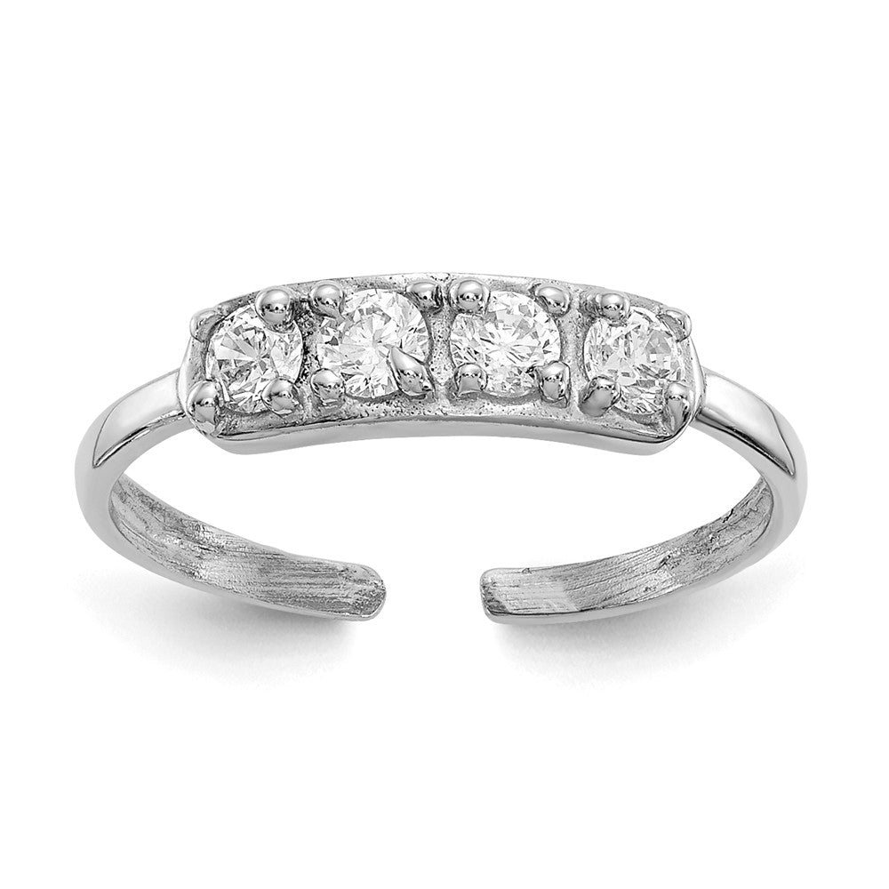 Gold Polished CZ Toe Ring