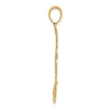 14k and White Rhodium Diamond-cut Filigree Pendant