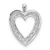 14K White Gold Cut-Out Heart Border Pendant