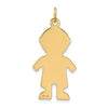 14k Satin Boy Charm