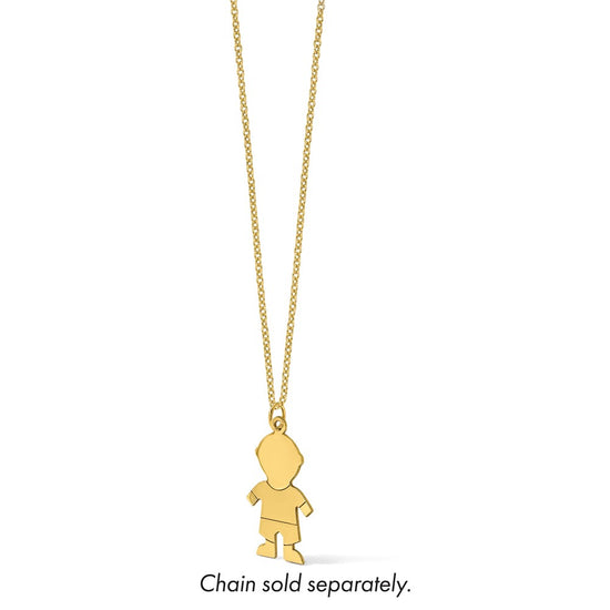14k Satin Boy Charm