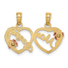 Gold Two-tone MOM/DAUGHTER Break-apart Charm