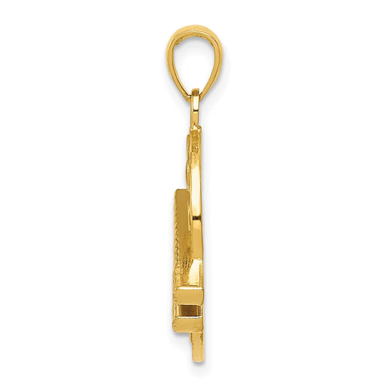 14k Multi-color Enameled Artist Palette Charm
