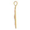 14k Two-tone with White Rhodium Framed Daisy Pendant