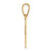 14k Small Yellow Enameled Awareness Ribbon Charm