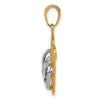 14K and White Rhodium Double Flip-Flop Pendant