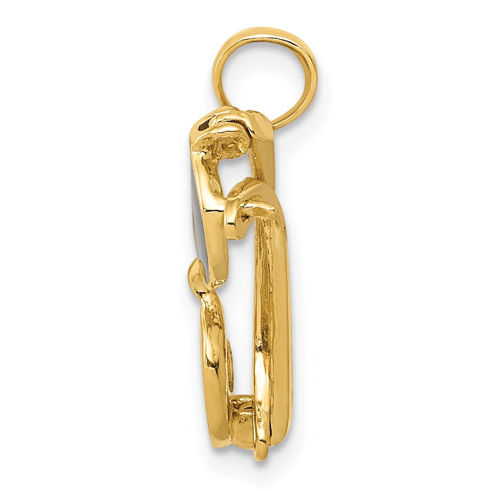 Gold Polished Sunglasses Pendant