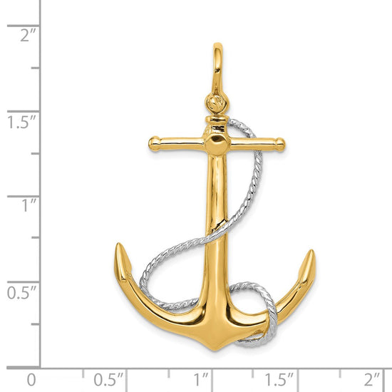 Gold Polished Anchor Pendants