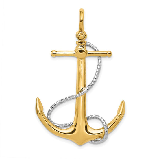 Gold Polished Anchor Pendants
