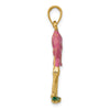 Gold Polished Flamingo Pendants