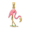 Gold Polished Flamingo Pendants