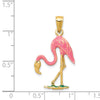 Gold Polished Flamingo Pendants