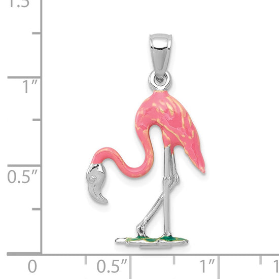Gold Polished Flamingo Pendants