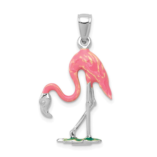 Gold Polished Flamingo Pendants