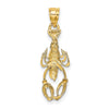 14K and White Rhodium Lobster Charm