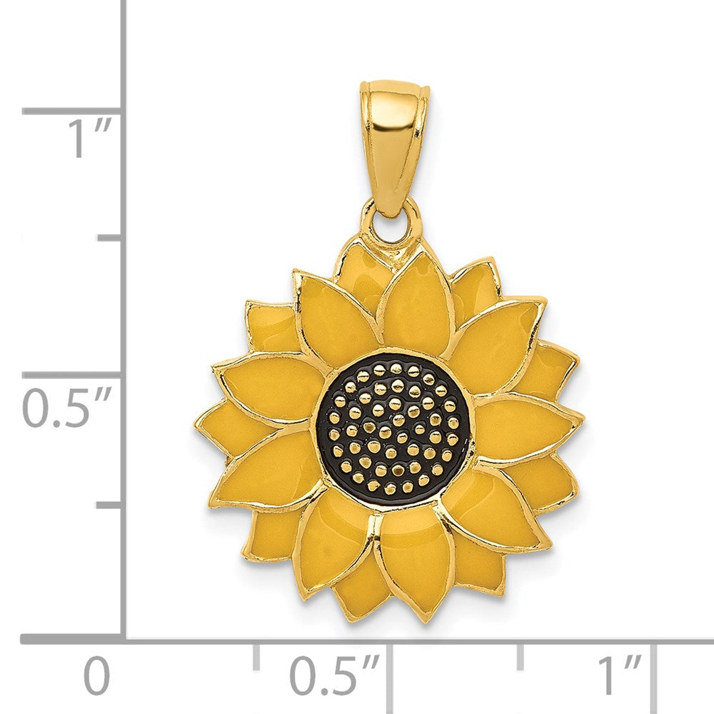 Gold Polished Flower Pendants