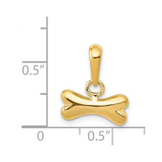 14k Dog Bone Pendant