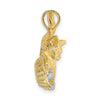 Gold Polished Cat Pendants
