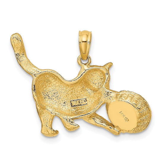 Gold Polished Cat Pendants