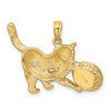 Gold Polished Cat Pendants
