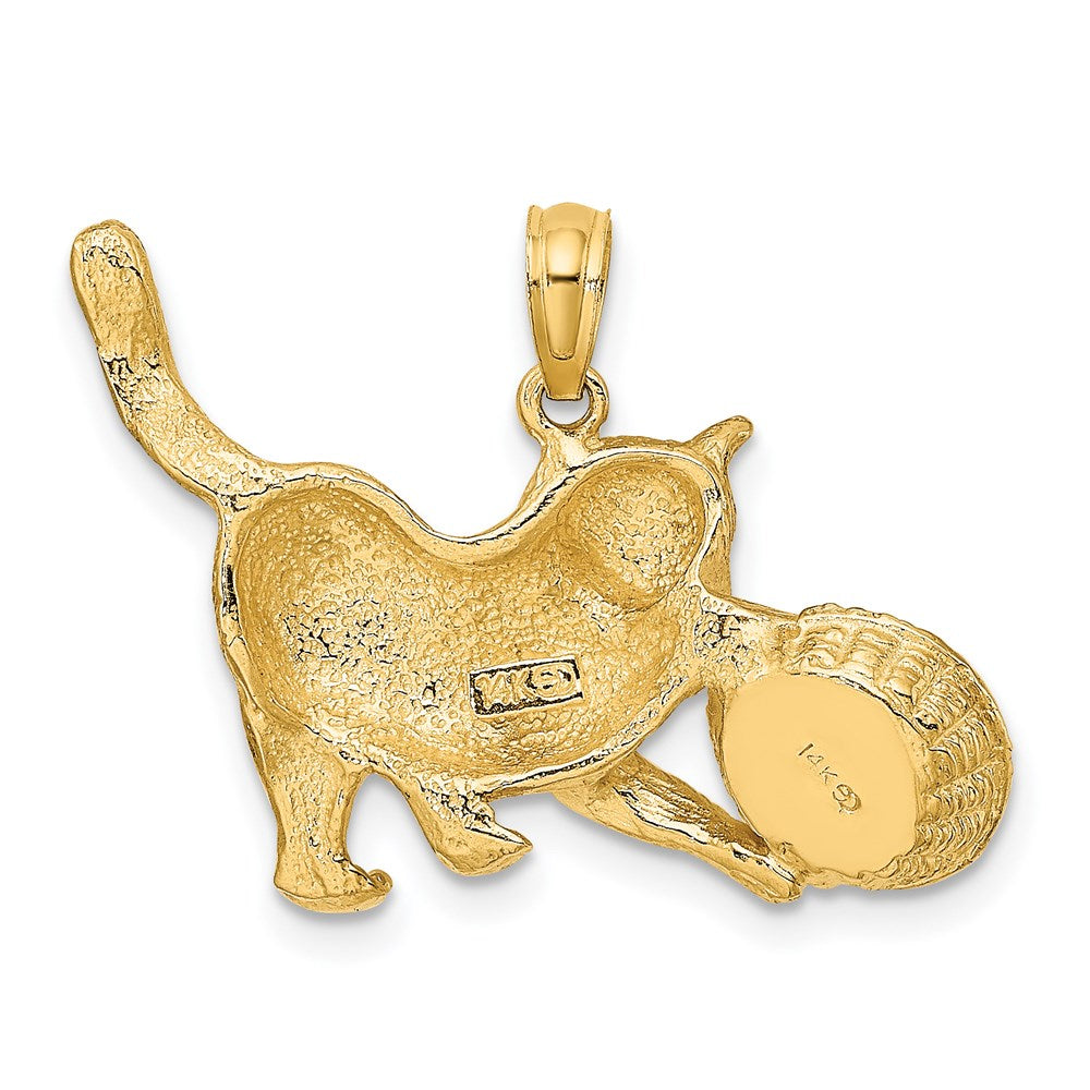 Gold Polished Cat Pendants