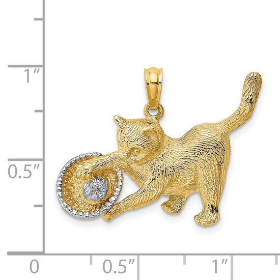Gold Polished Cat Pendants
