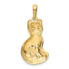 Gold Polished Cat Pendants